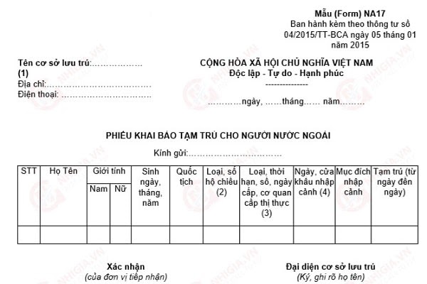 Hồ sơ xin cấp thẻ tạm trú cho người nước ngoài có bố/mẹ là người Việt